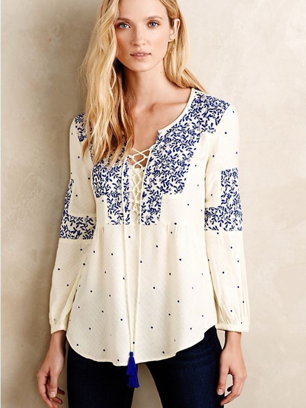 Anthropologie Libra Peasant Top by Vanessa Virginia size 6 - Picture 6 of 6